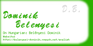 dominik belenyesi business card
